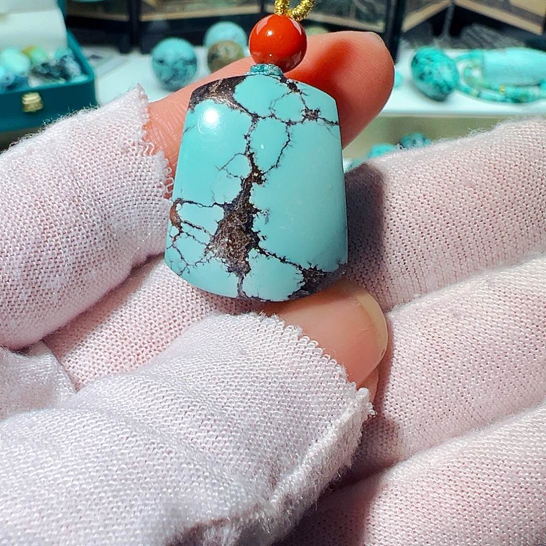 绿松石无事牌未镶嵌