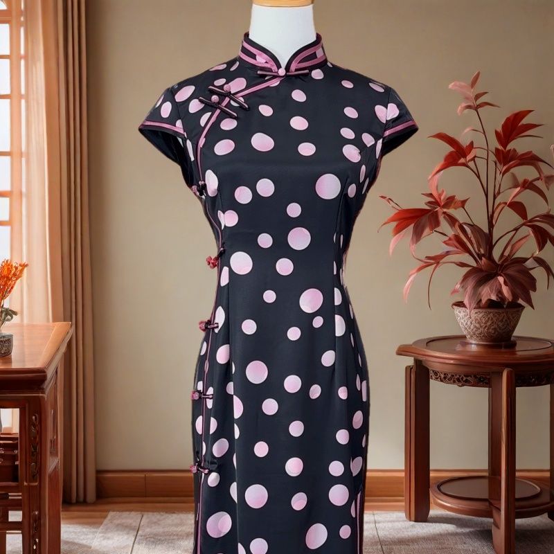 一字扣日常蝴蝶扣复古港风旗袍性感气质失序混搭风桑蚕丝