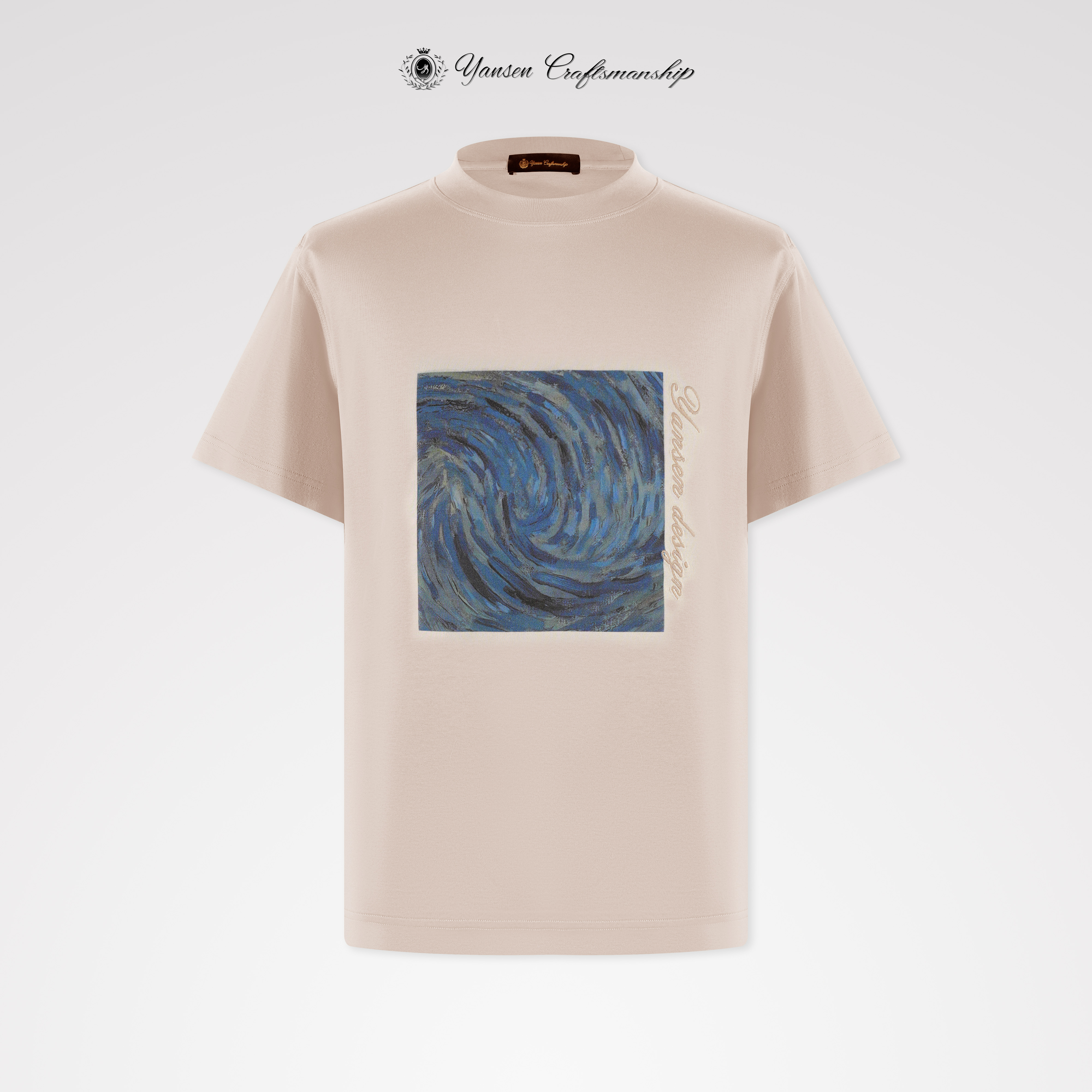 【黑标系列】抽象夜空索罗娜康丽印花精刺绣7A抗菌圆领短袖T恤KI015