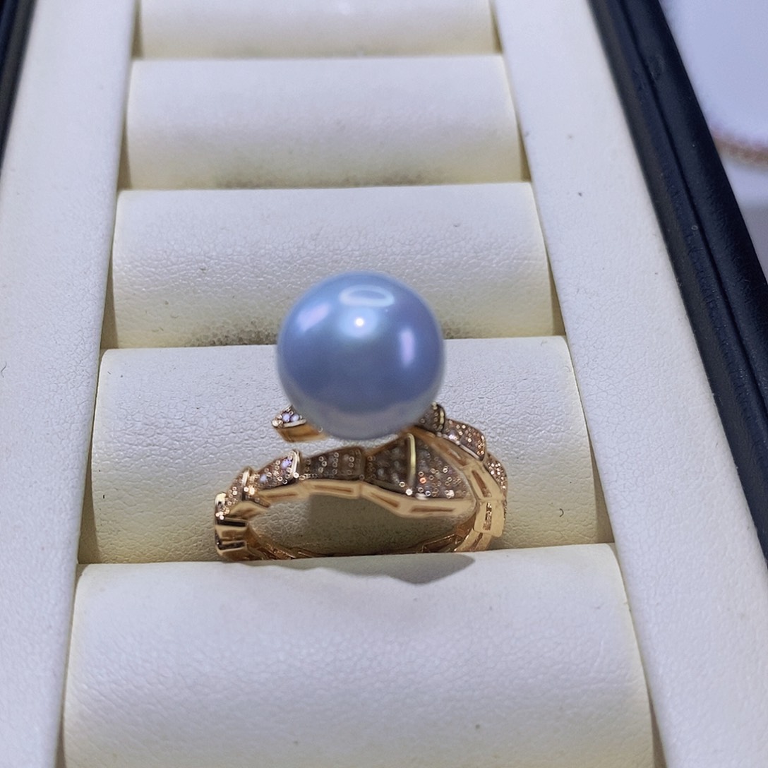 淡水珍珠戒指合金
