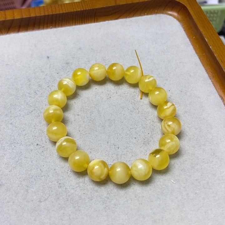 蜜蜡未镶嵌裸石手串