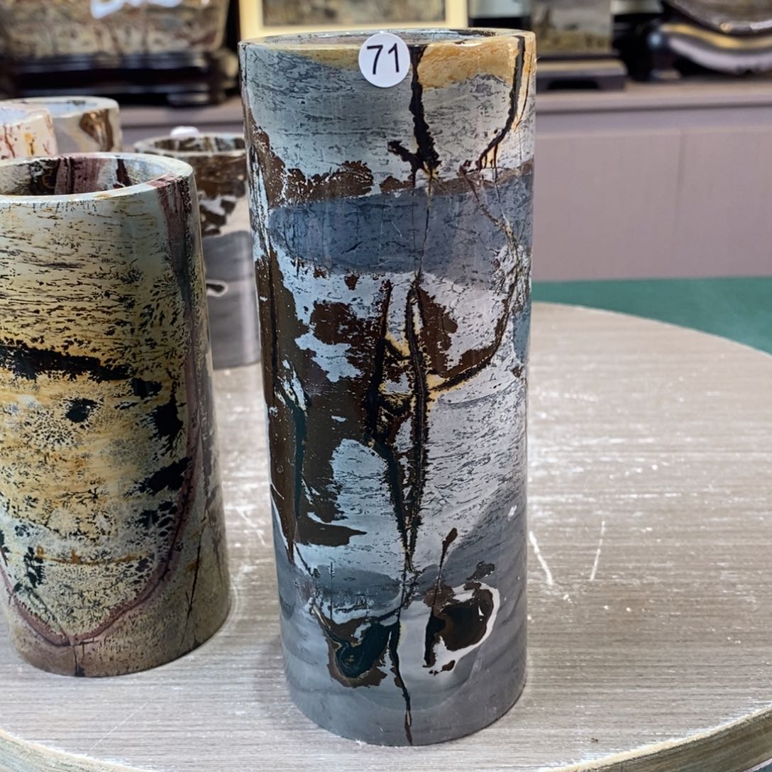 石材广西国画石草花石