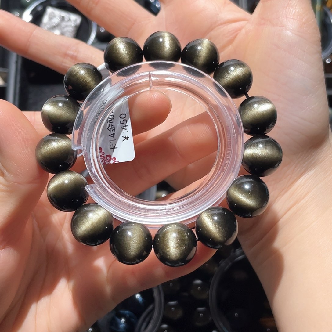 黑曜岩手链未镶嵌娜**好