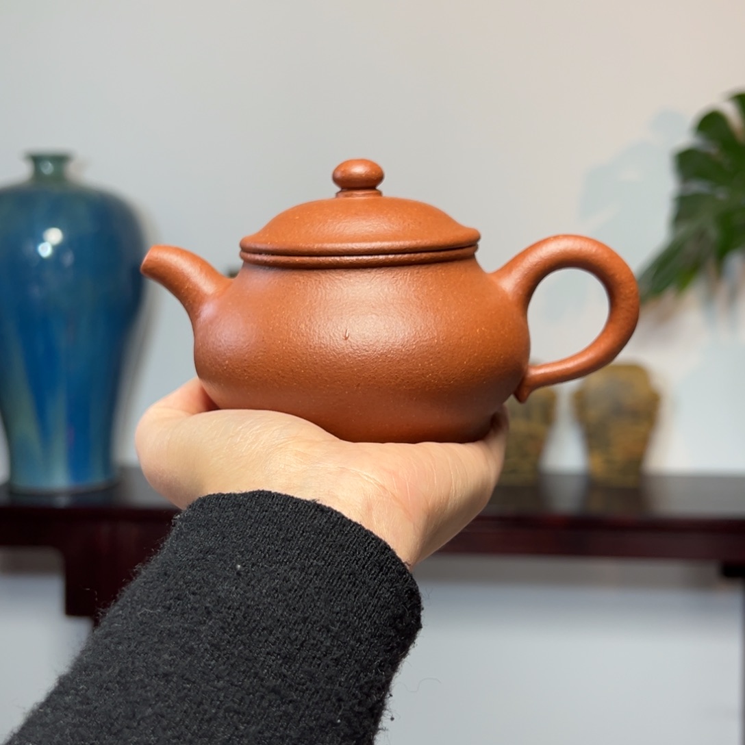 茶壶紫砂深****工潘壶99红降坡270
