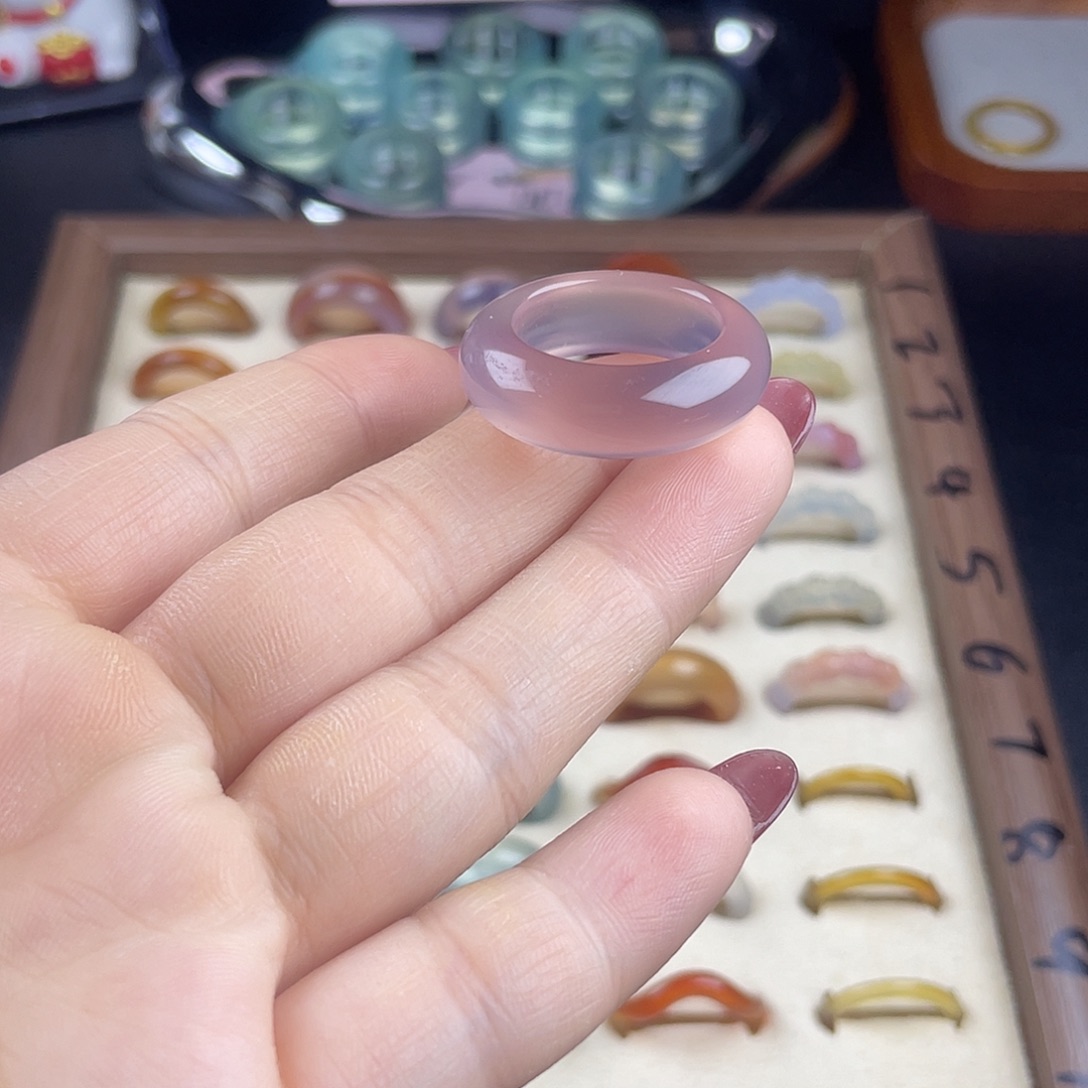 玛瑙/玉髓合金戒指港21直径19.4不退换A03