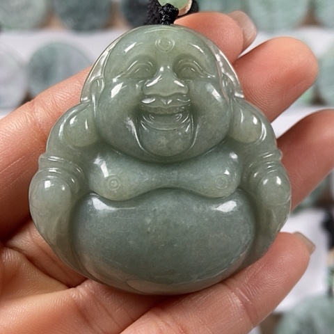 翡翠颈饰未镶嵌大佛福利