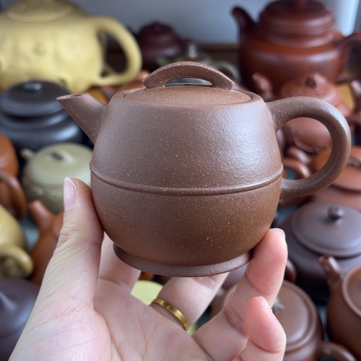 紫砂茶壶140c降坡半手
