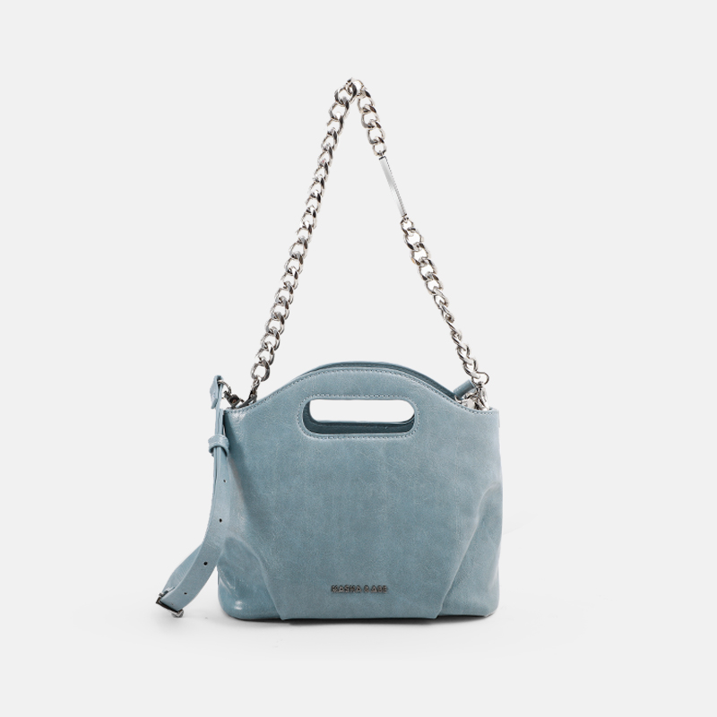 蓝色时尚百搭链条包包春夏小众腋下通勤设计师包包