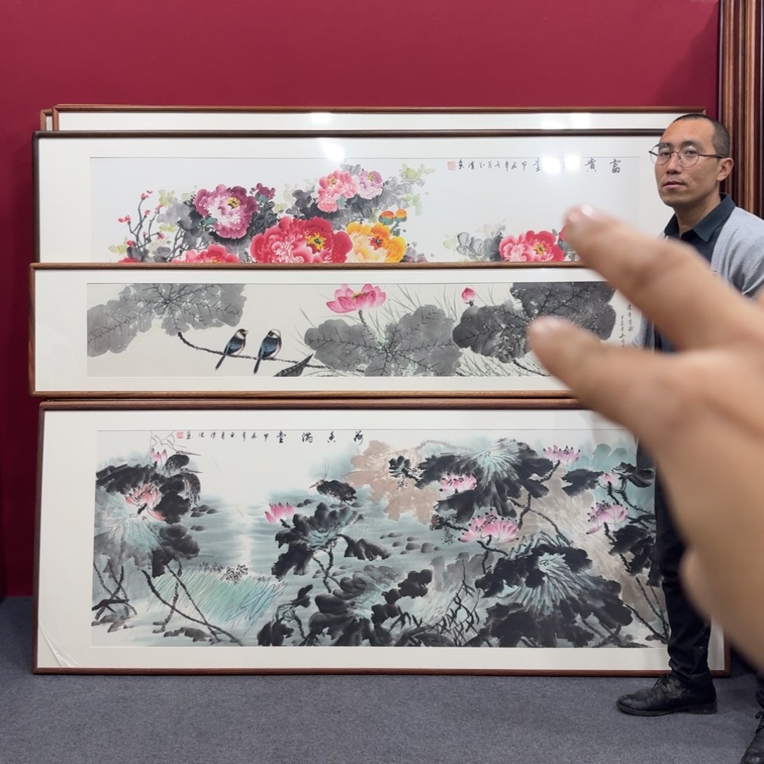 国画国*哥手绘作品带框包邮2幅
