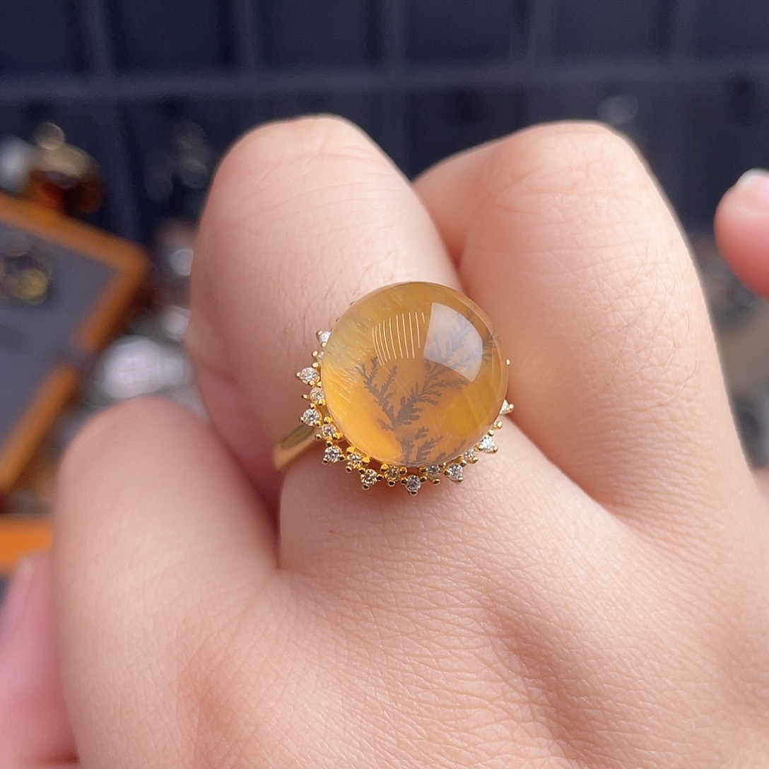 水晶戒指银S925镶嵌云**轻