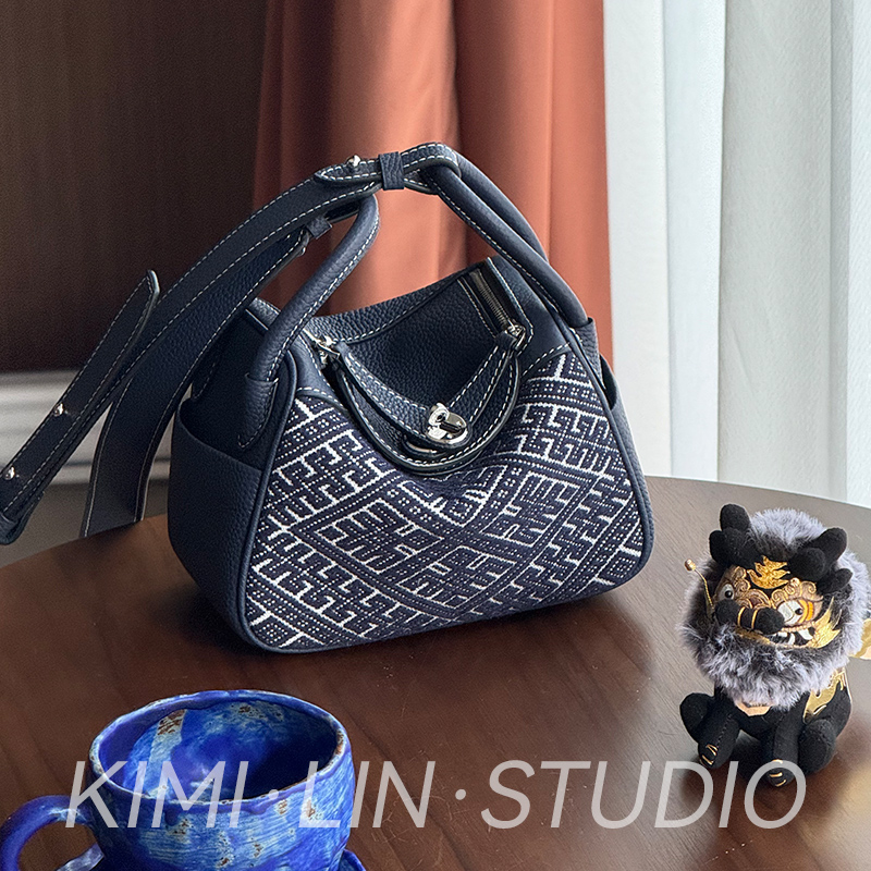 非遗名家壮锦工艺单肩斜挎女士百搭轻奢日常通勤小众真皮托特小包