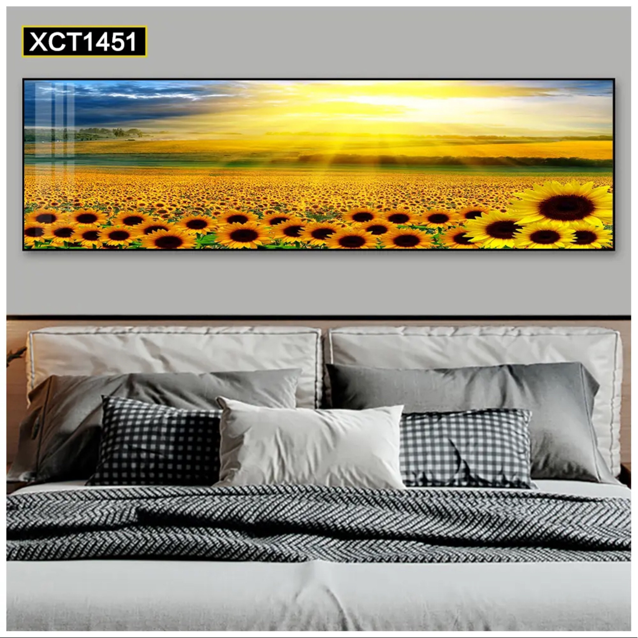 （新疆包邮）C02壁画向日葵日出卧室床头装饰画装饰品现代简约