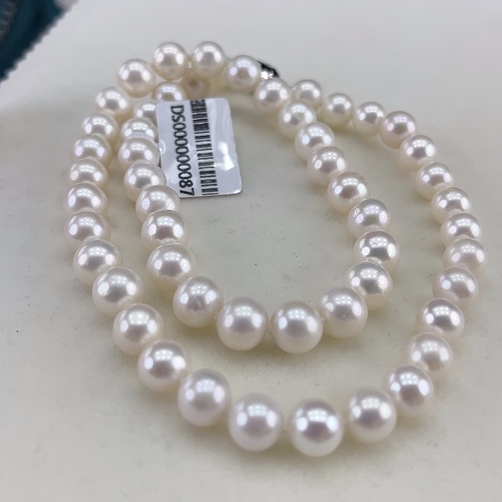 淡水珍珠银S925镶嵌颈饰8➕极光冷白高品