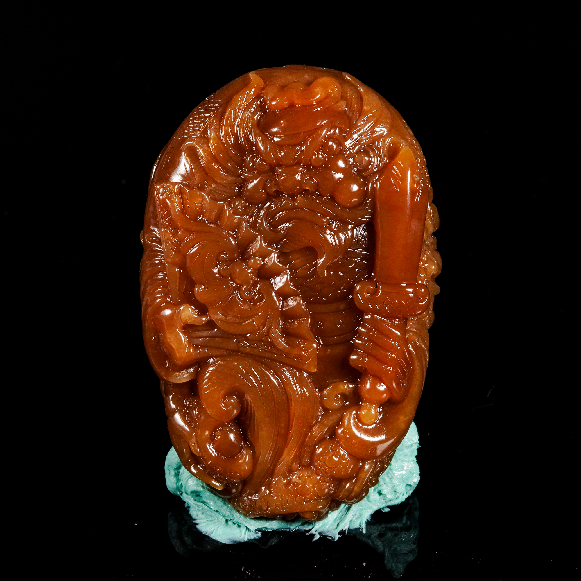 LOT.030和田玉雕钟馗/X2808