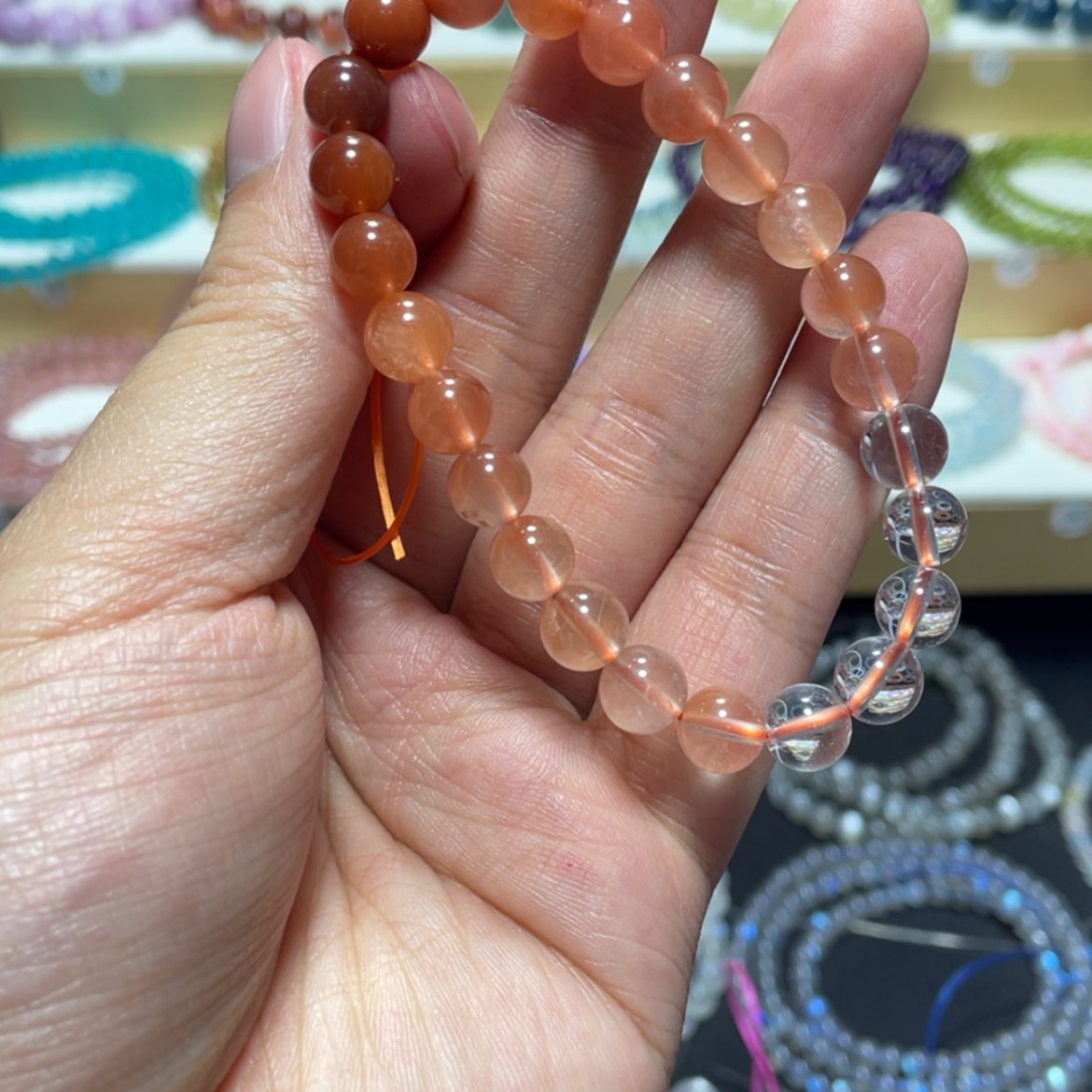 【闪购商品】水晶手链银S800镀金镶嵌