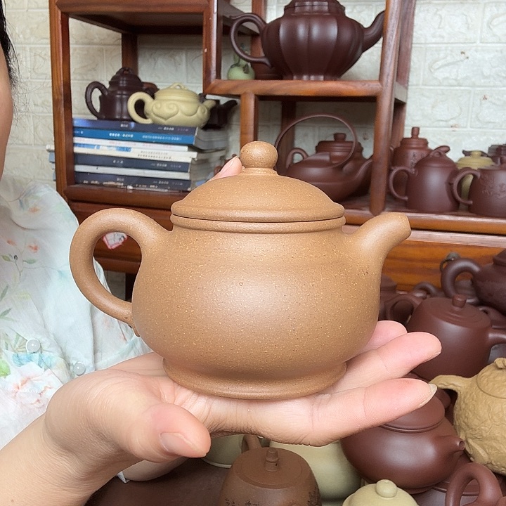 茶壶紫砂大潘壶340cc半手工