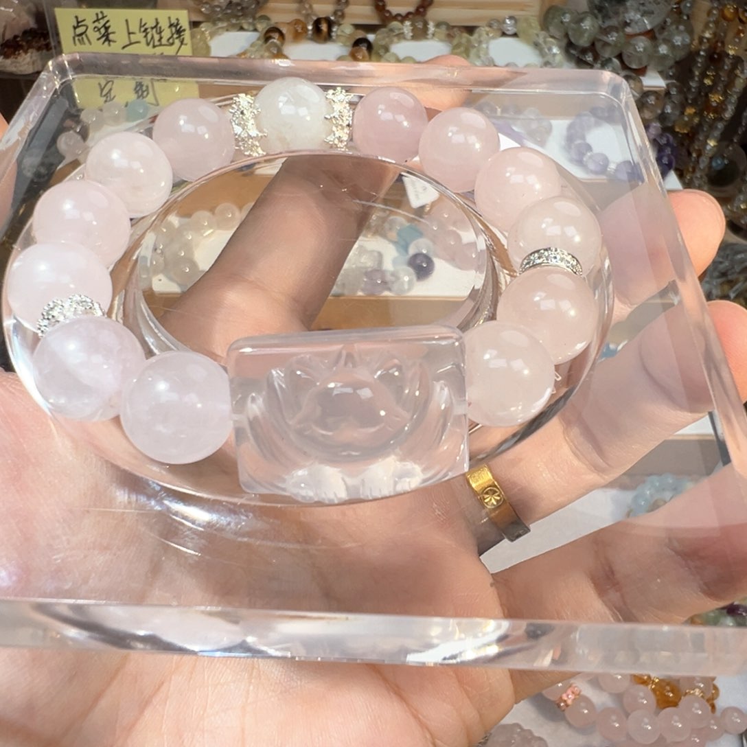 水晶手绳未镶嵌粉水