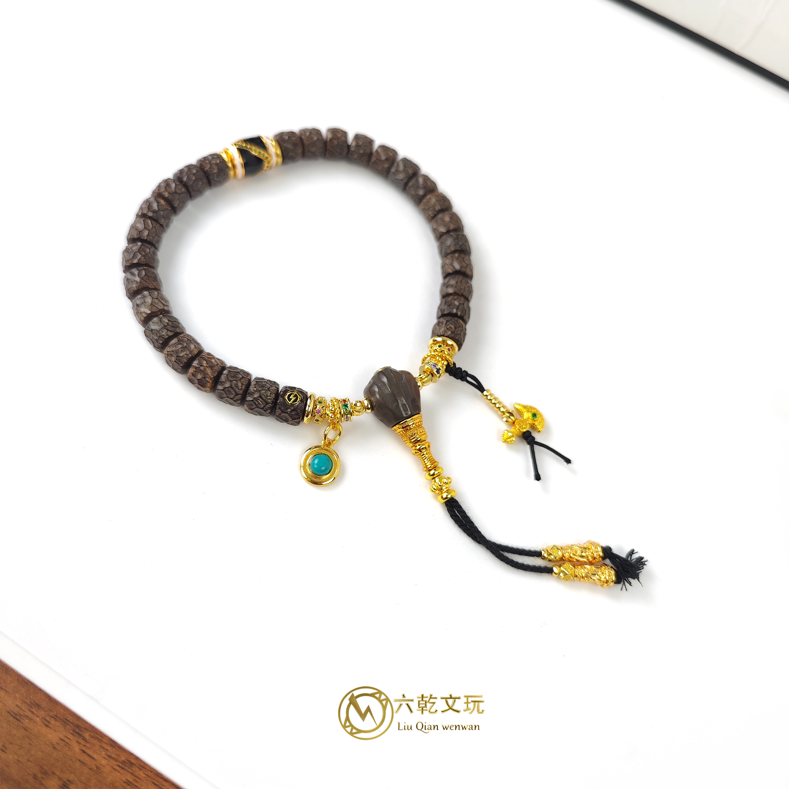 印尼原生态椰蒂刀痕无相9mm大尺寸镶标满配小众时尚设计款手持