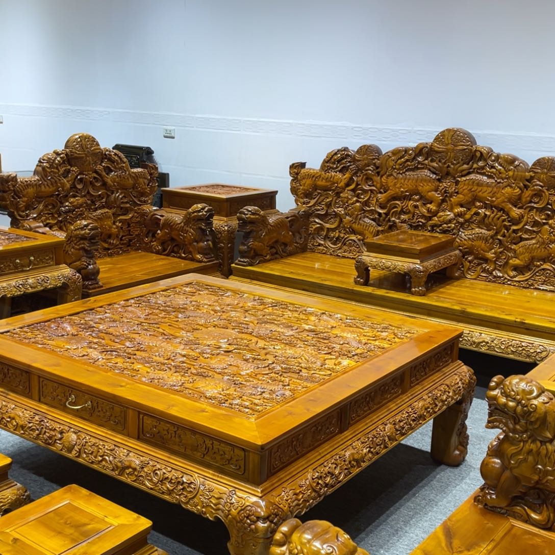 佛***人紫檀木类成套家具小叶沙发十三件