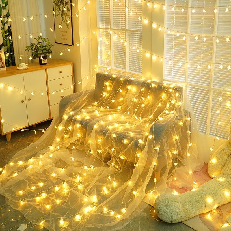 新年装饰圣诞气泡球氛围小圆灯串网红拍照道具户外房间布置闪烁