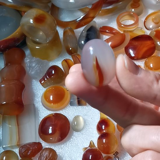 想***子玛瑙/玉髓未镶嵌简单