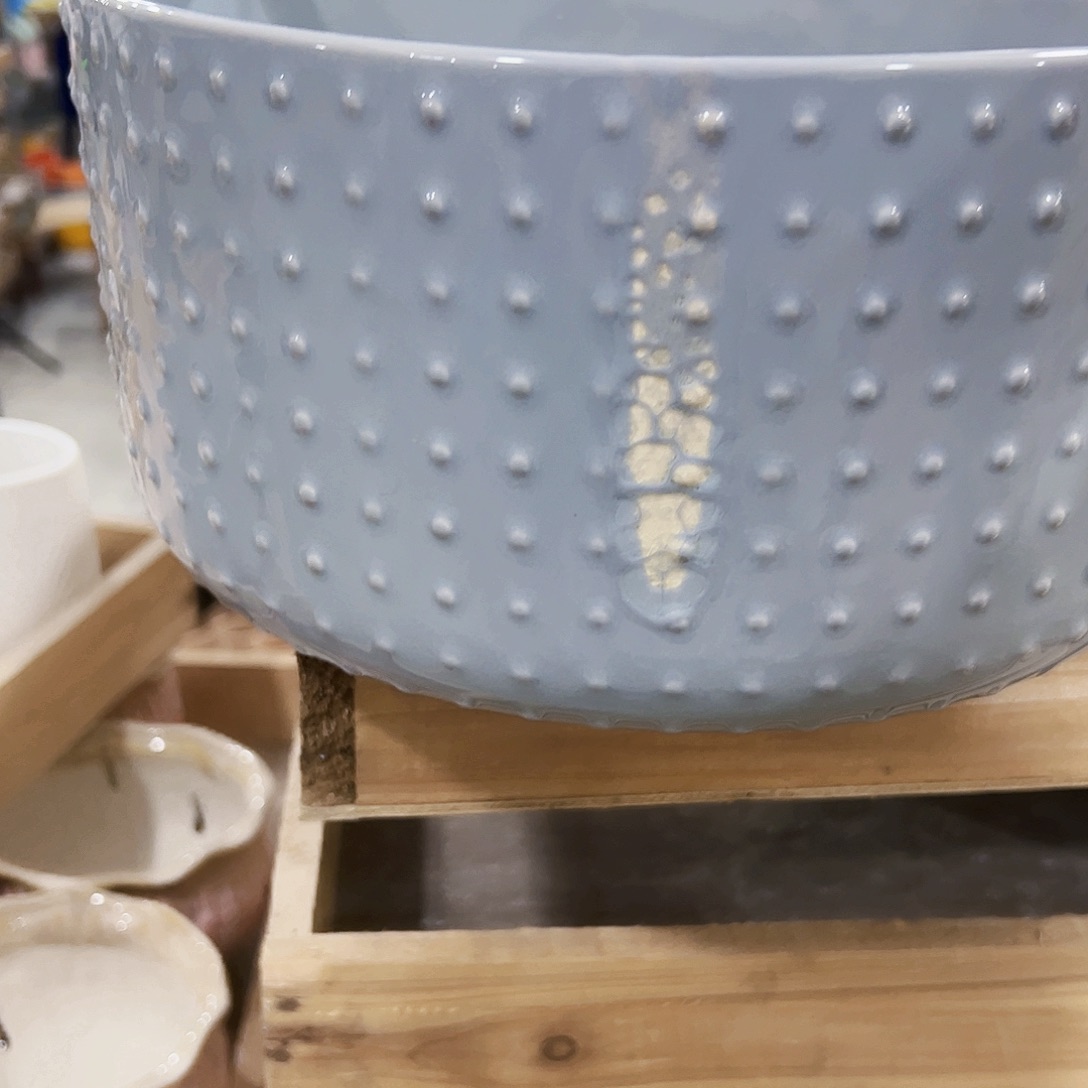 有孔外贸尾单陶瓷花盆凑单10米包邮