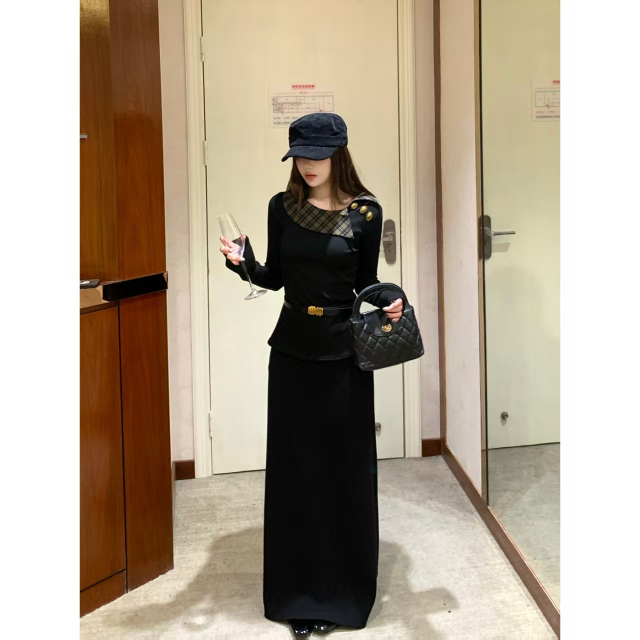 H1301 B097【高智千金】秋冬法式重工小香风外套~气质半裙时尚套装