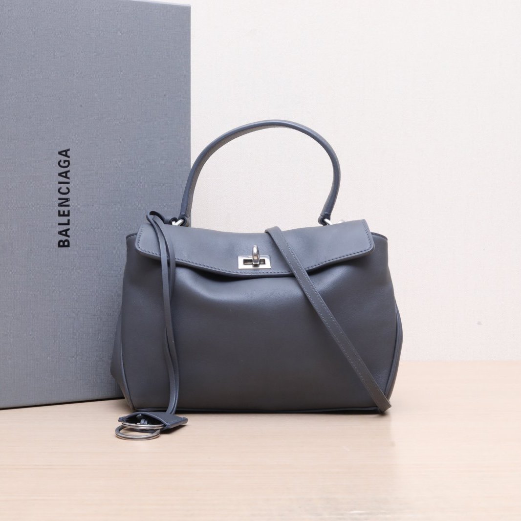 95新 Balenciaga/巴黎世家 小花姑姑051441Rodeo 迷你 23 灰色包