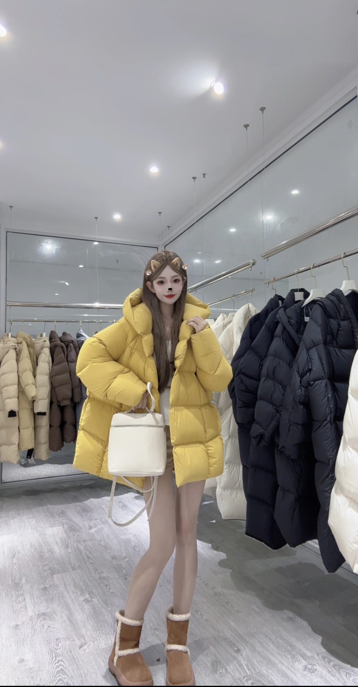 女款时尚羽绒服气质洋气休闲连帽短款加厚韩版泡芙保暖外套999