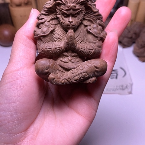 檀香木吊坠夢****客檀香悟空