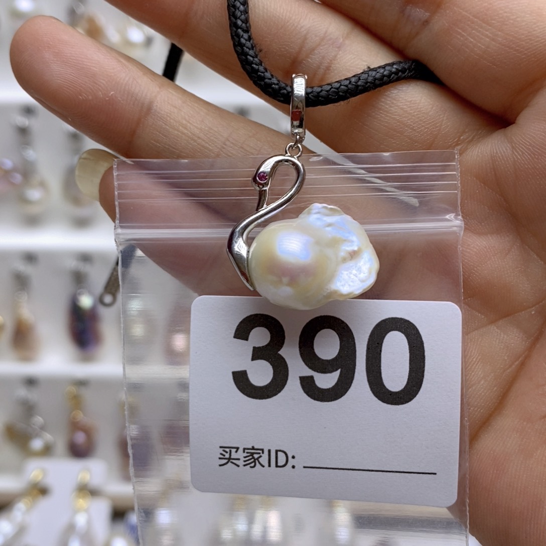 淡水珍珠颈饰银S925镶嵌390