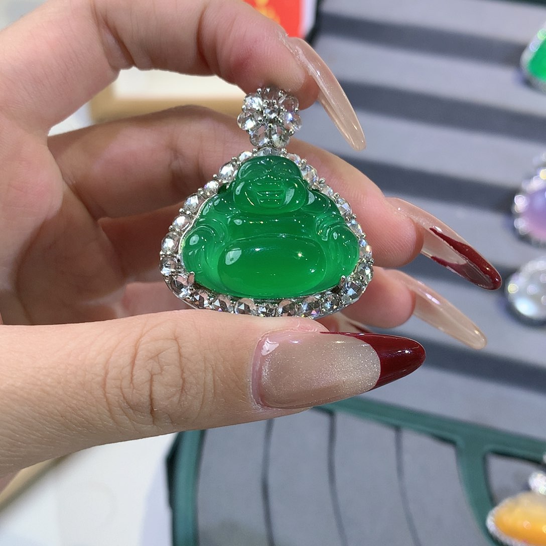 玛瑙/玉髓颈饰银S925镶嵌肉*子