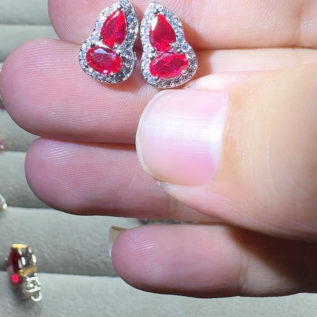 芙蓉石戒指银S925镶嵌