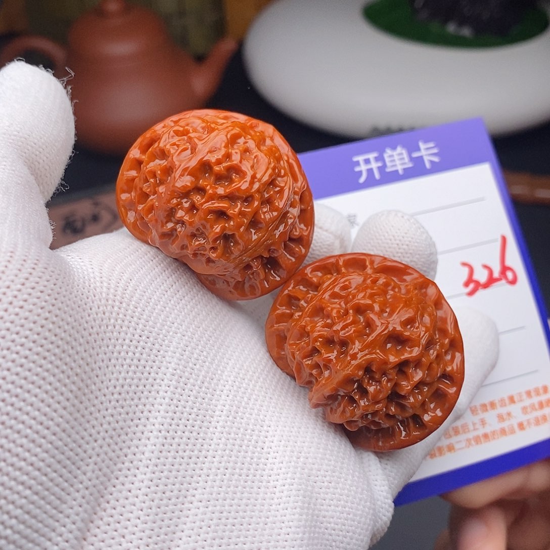 文玩核桃把件40宫灯326