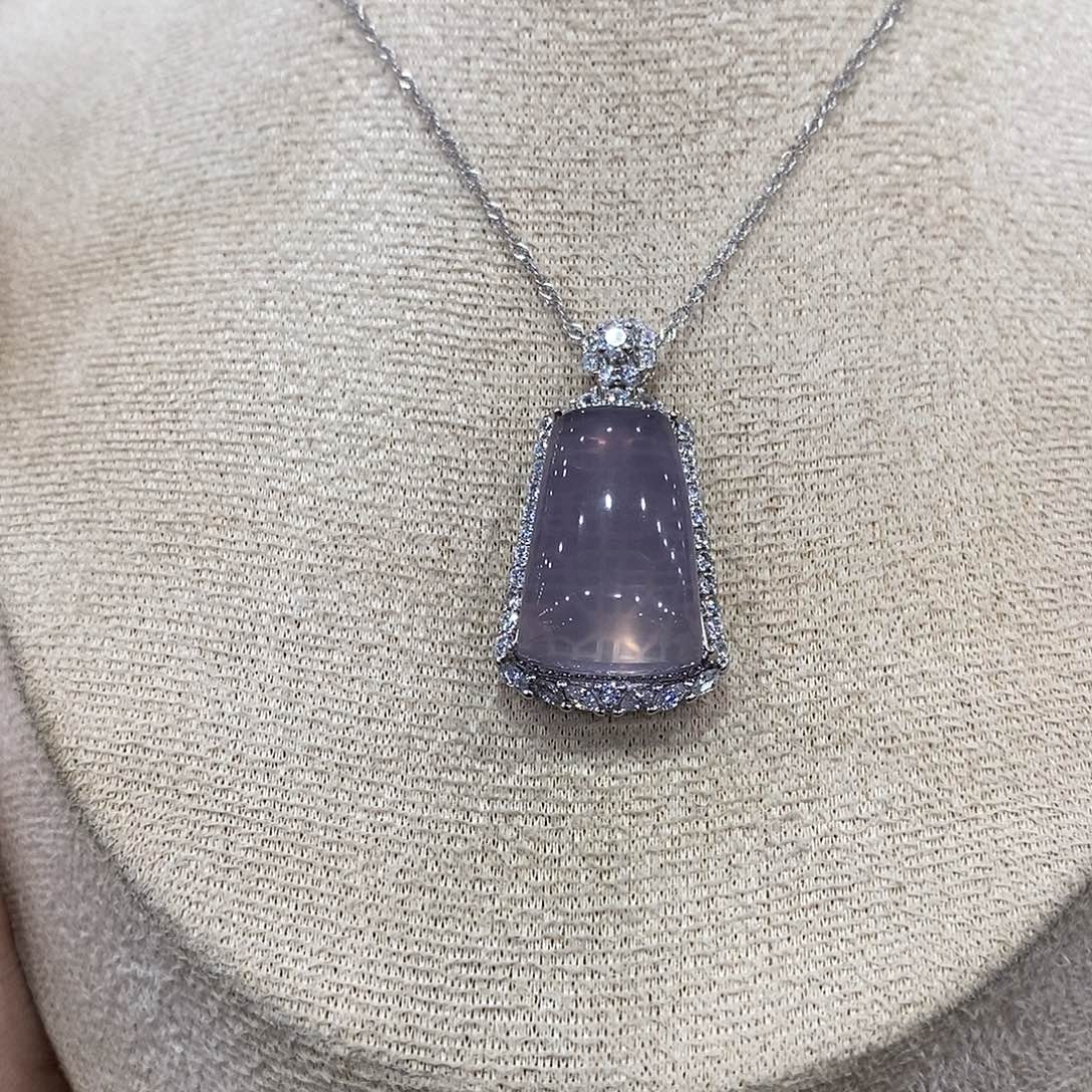 萤石颈饰银S925镶嵌