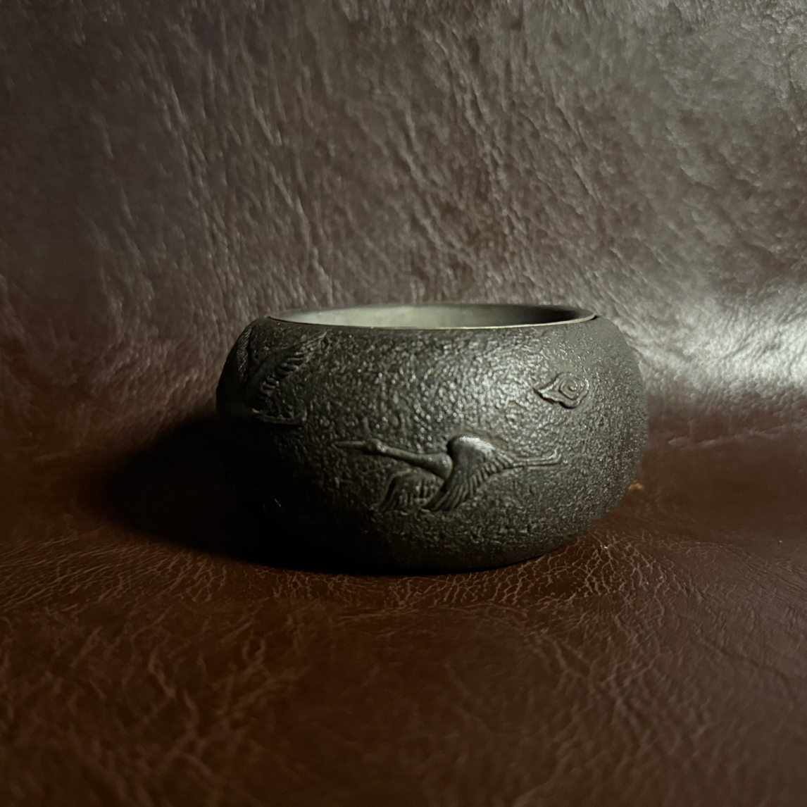 锡器  鹤题材建水