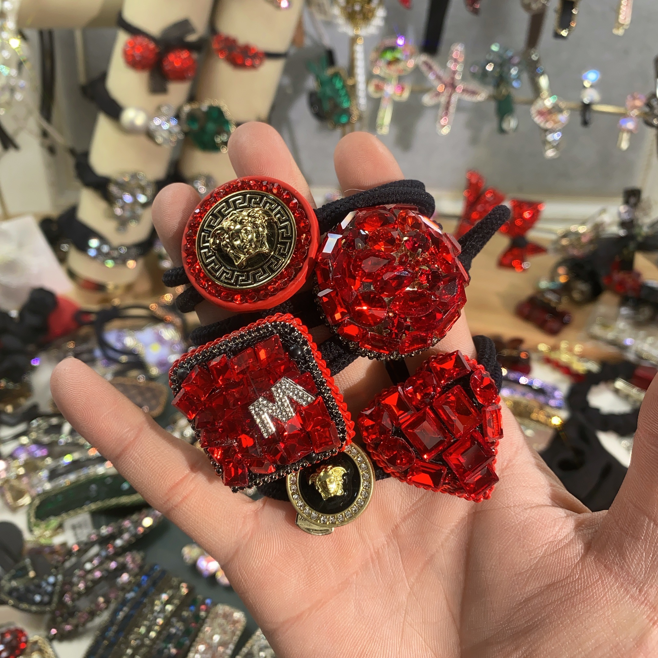 F0006-红色-新年-发圈