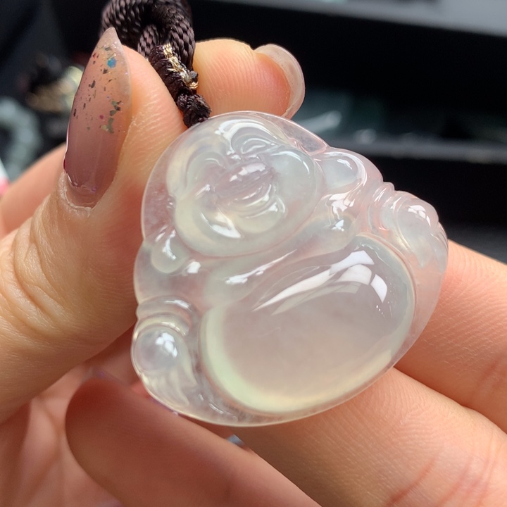 翡翠未镶嵌颈饰财**彤翡翠吊坠