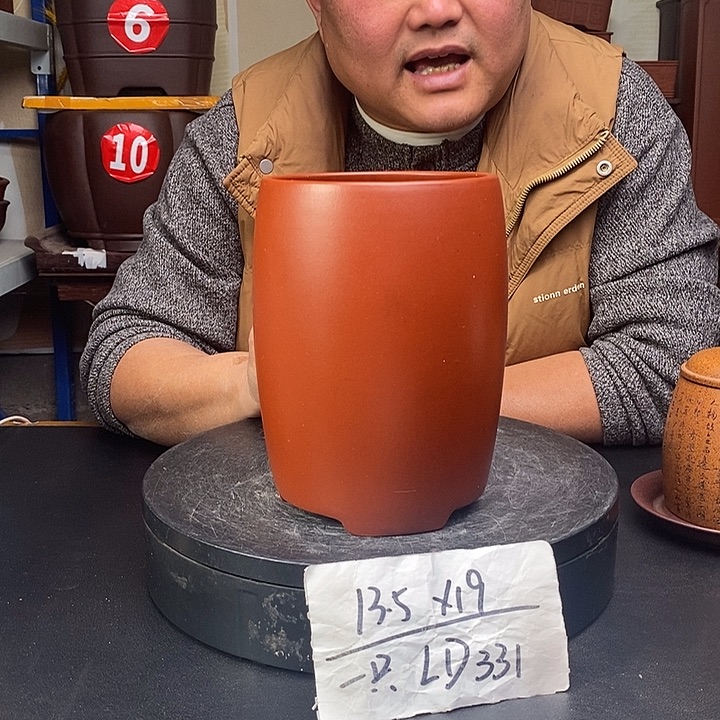 紫砂花盆货号一只LD331