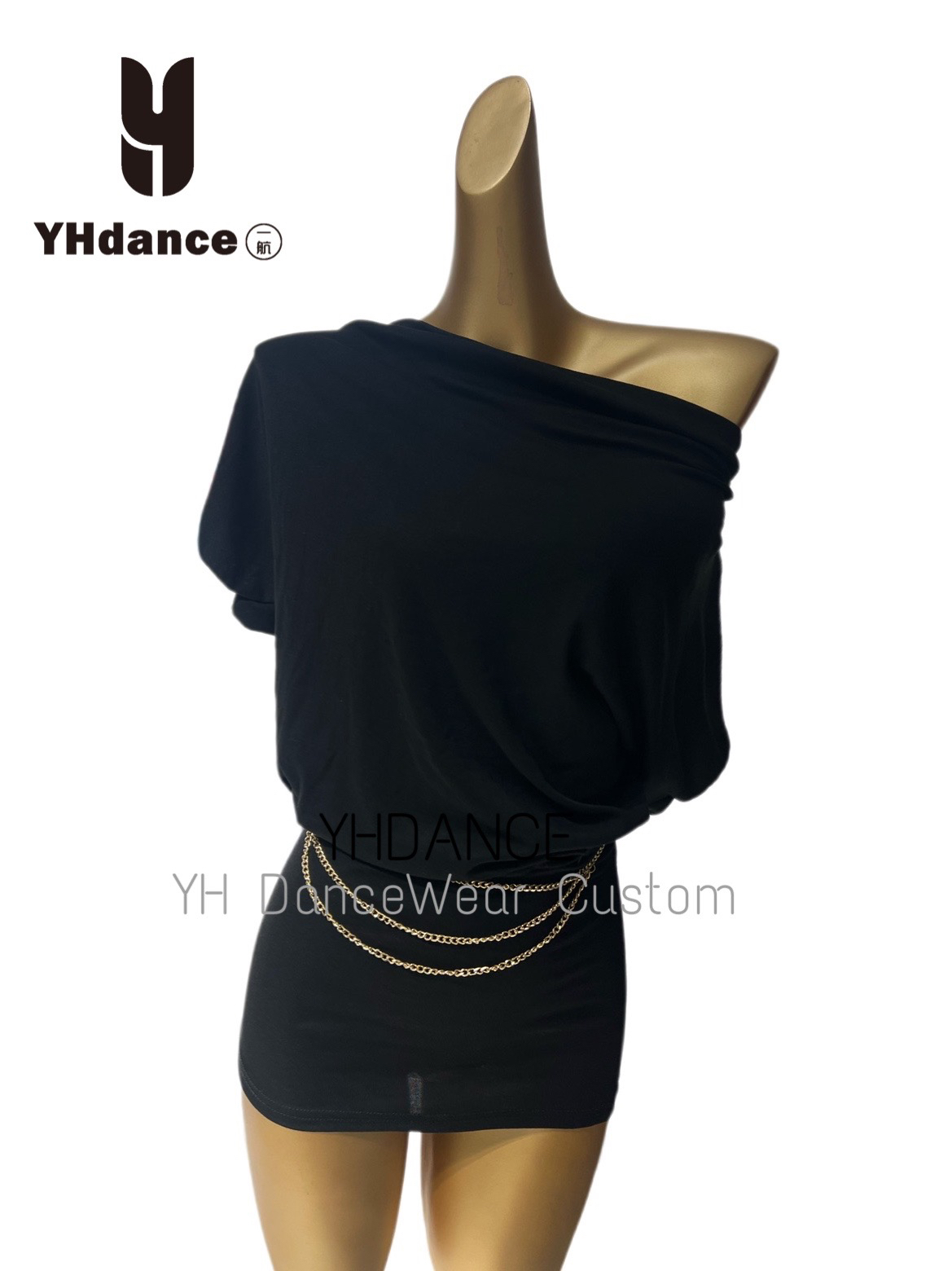 YHDANCE短袖露肩连体裙上衣c285