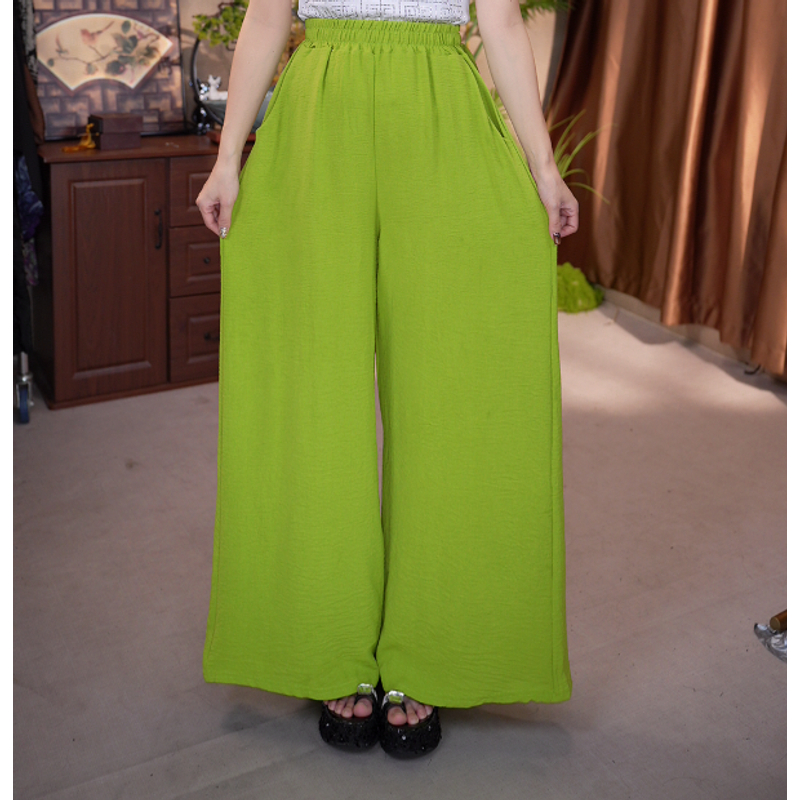 135/荧光绿时尚高级新款气质大阔腿裙裤C