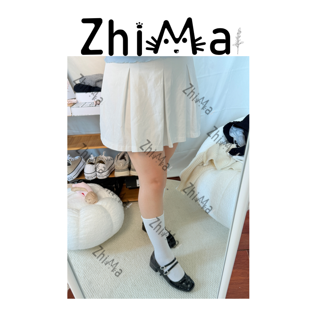JKT ZHIMA 芝麻【心动恋】百褶裙简约INS