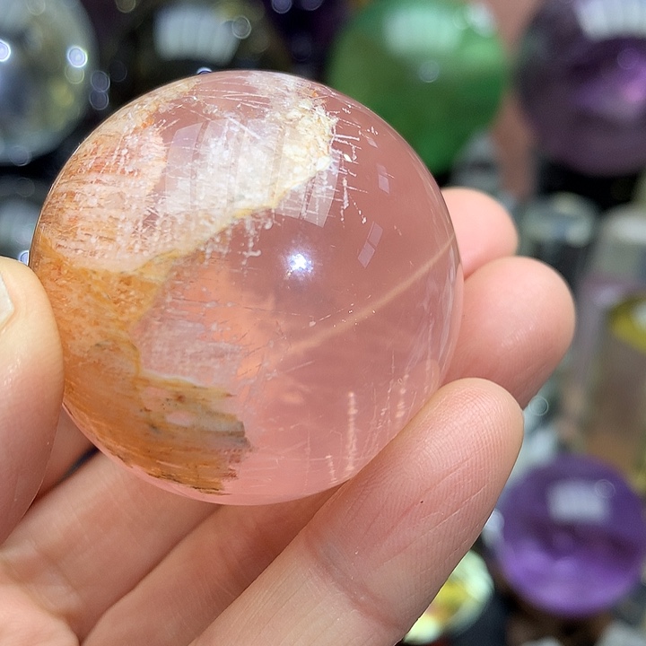 水晶天然水晶粉幽灵星光摆件未镶嵌