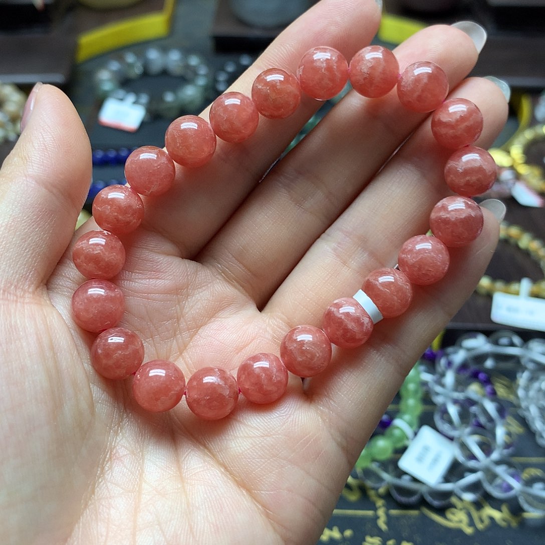 菱锰矿（红纹石）未镶嵌手链手链