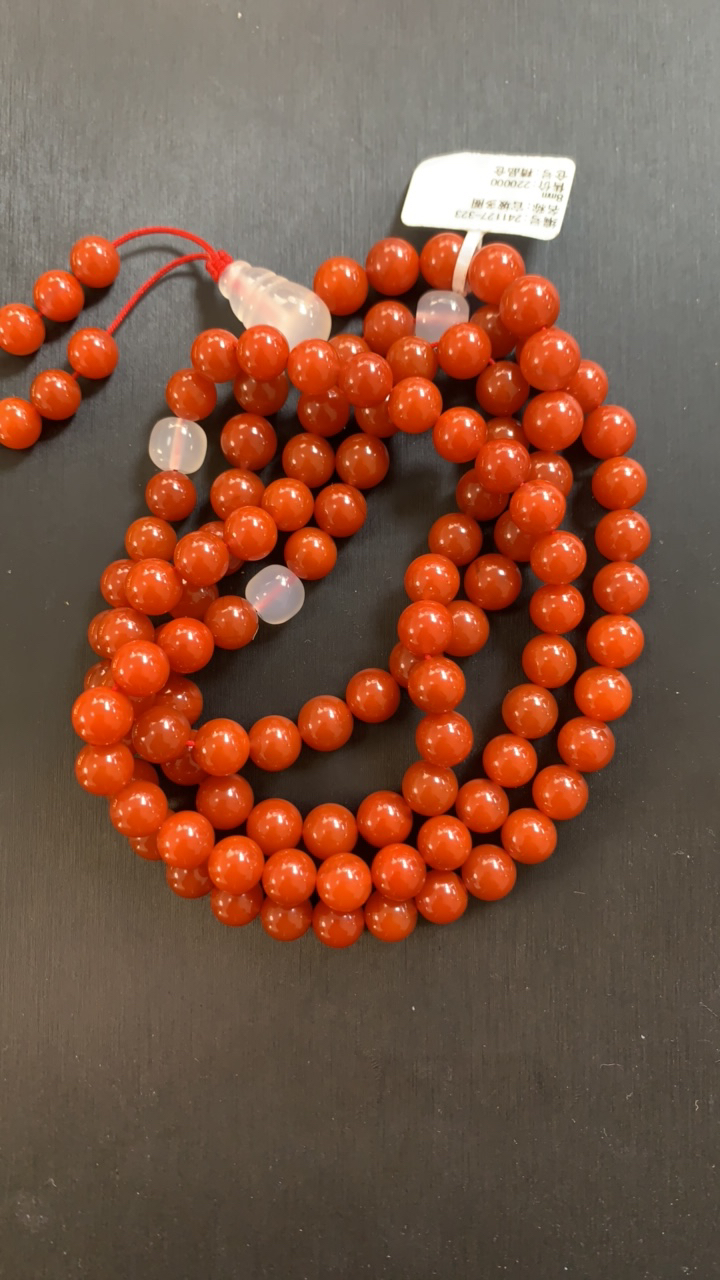 天然原矿南红东山官坡多圈8mm