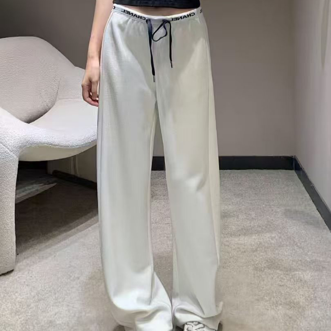 【海南肉丝】2630韩系字母裤腰休闲糯米裤