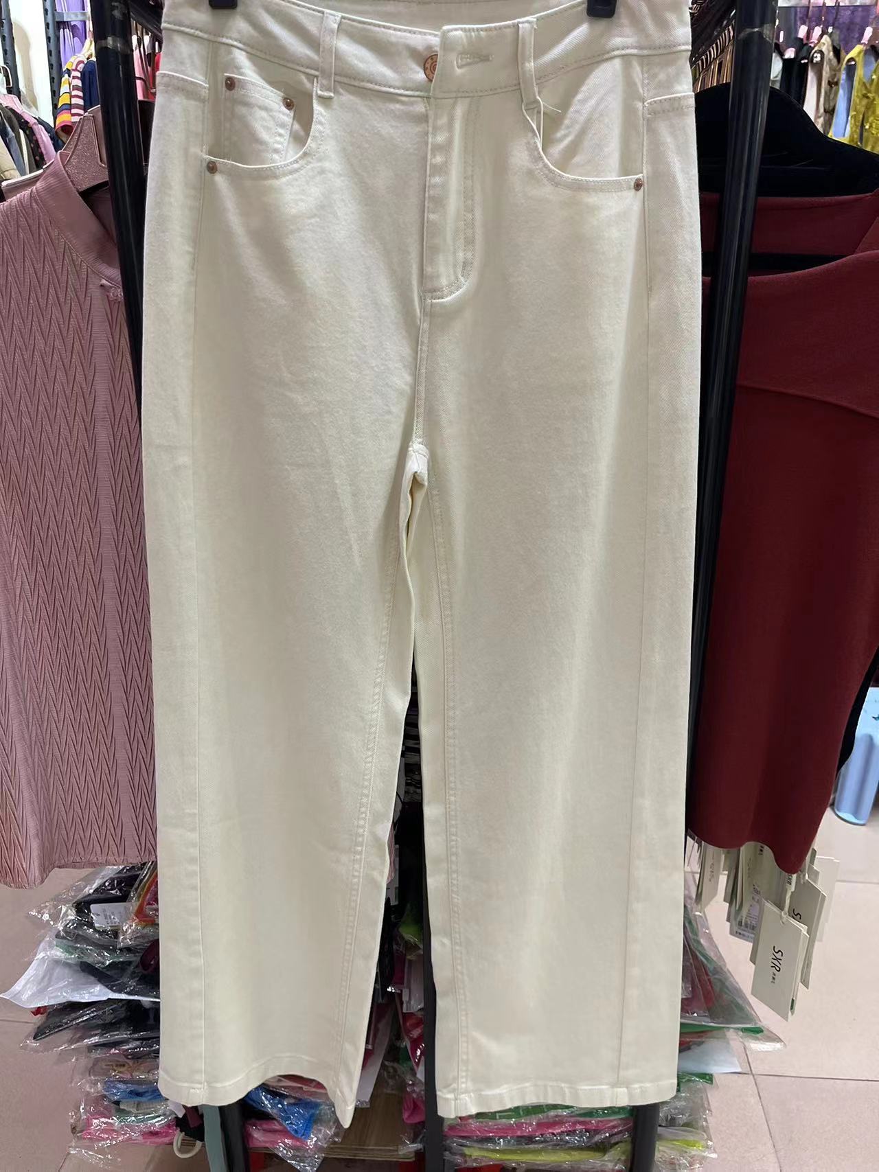 【成田细娜服装】夏季新款！米色直筒裤