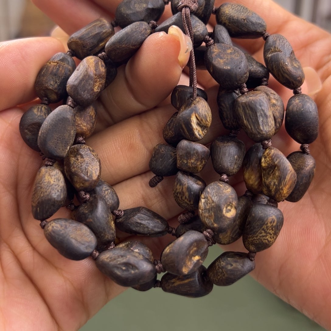 沉香手串透顶绿沉水包头卡9/36g