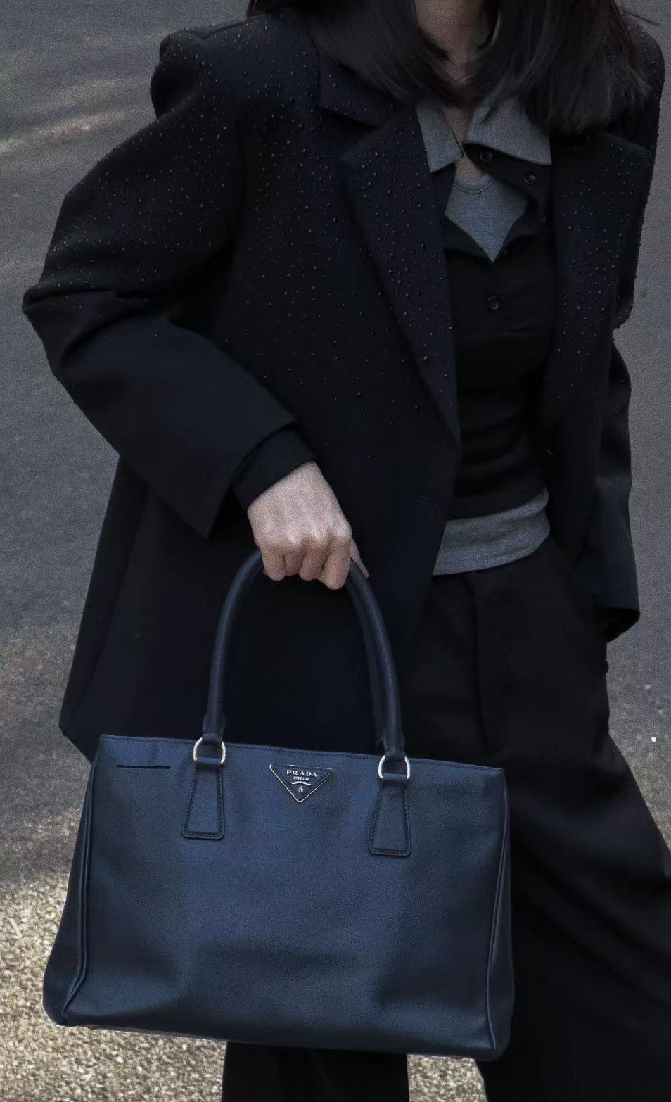 95新 Prada/普拉达 深蓝色杀手包单肩包/秋境 09492