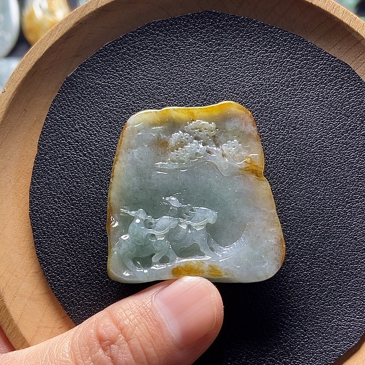 翡翠颈饰未镶嵌景****美缅甸a货